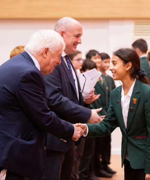 News » Lord Patten meets St Benedict’s Academic Scholars